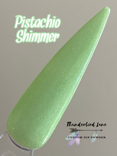 Load image into Gallery viewer, Pistachio shimmer dip powder