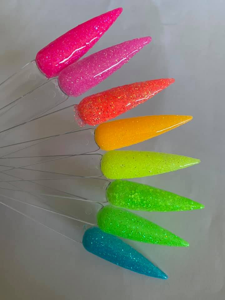 Neon Glitter Dips Thunderbird Lane Custom Dip Powder