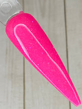 Load image into Gallery viewer, Pinktober-Hot Pink dip power with added blue shimmers and flakes
