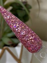 Load image into Gallery viewer, Pinkie Pie is a mix of fine and chunky holographic pink glitters.  This one is extra sparkly and flashes all different colors.
