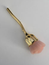 Load image into Gallery viewer, Fluffy Rose Duster Brush - Pink and Gold Colored
