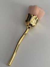 Load image into Gallery viewer, Fluffy Rose Duster Brush - Pink and Gold Colored
