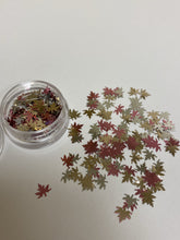 Load image into Gallery viewer, Warm Gold and Mauve colored Maple Leaves
