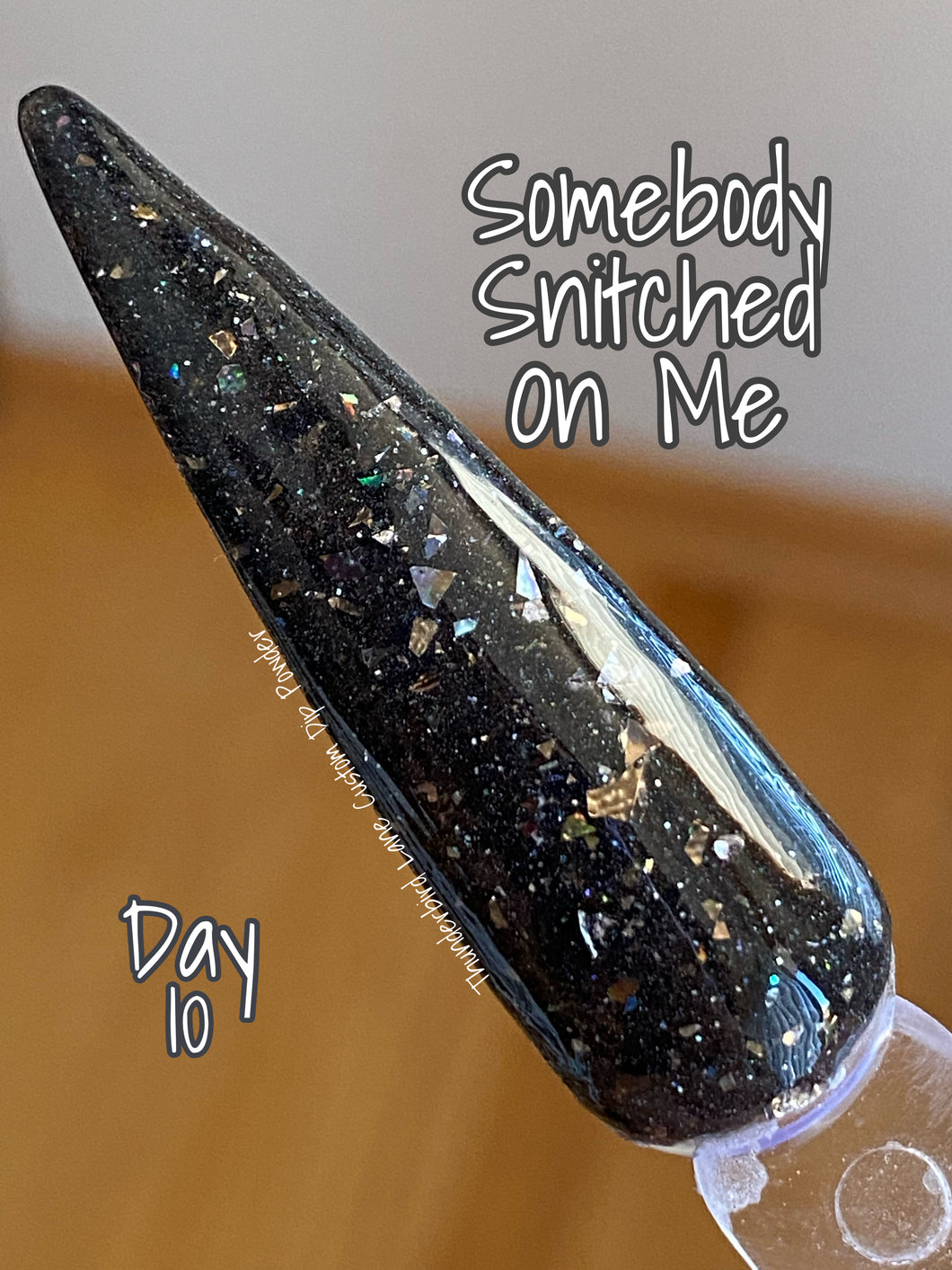 Charcoal Shimmer with holographic graphite shards