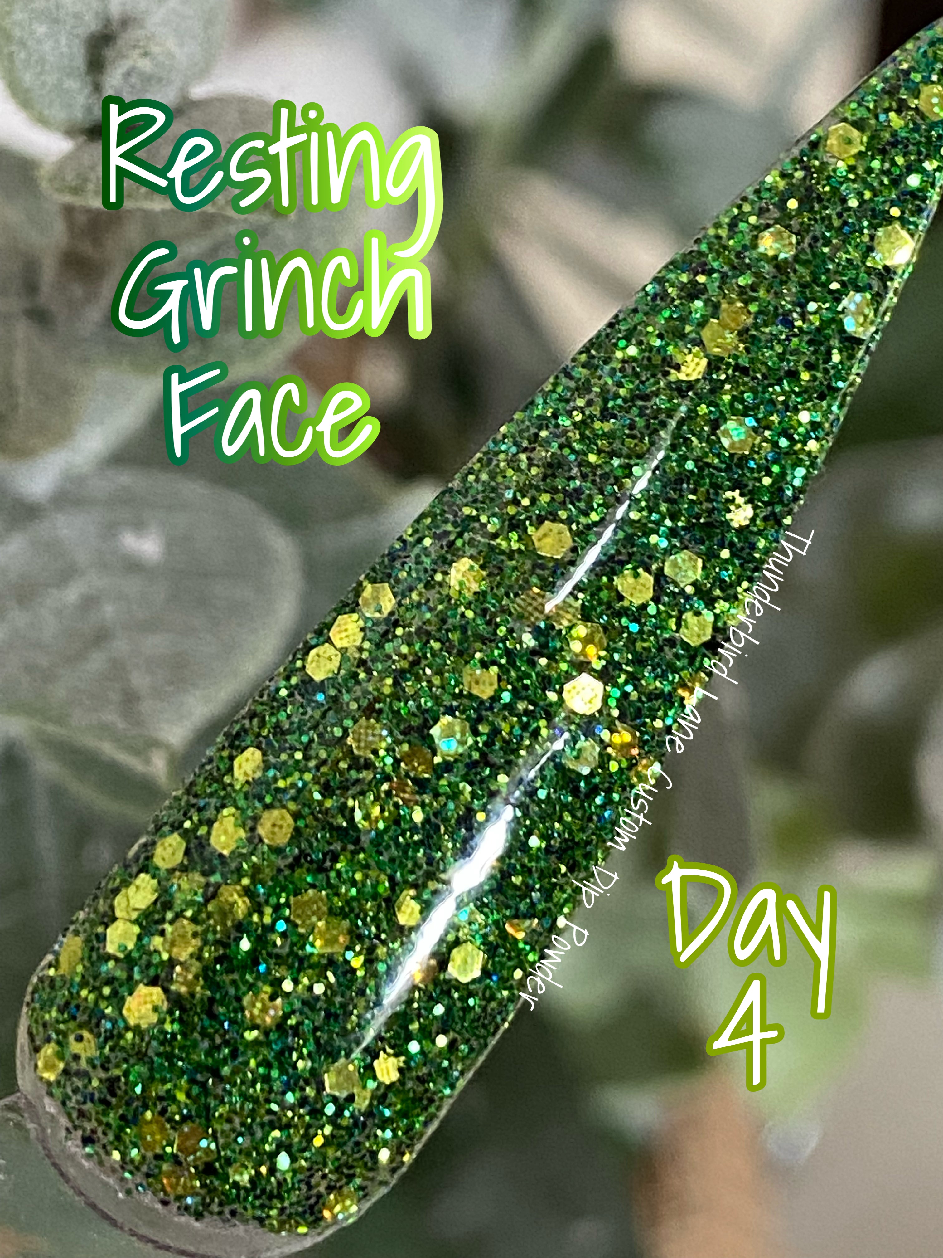 Resting Grinch Face – Thunderbird Lane Custom Dip Powder